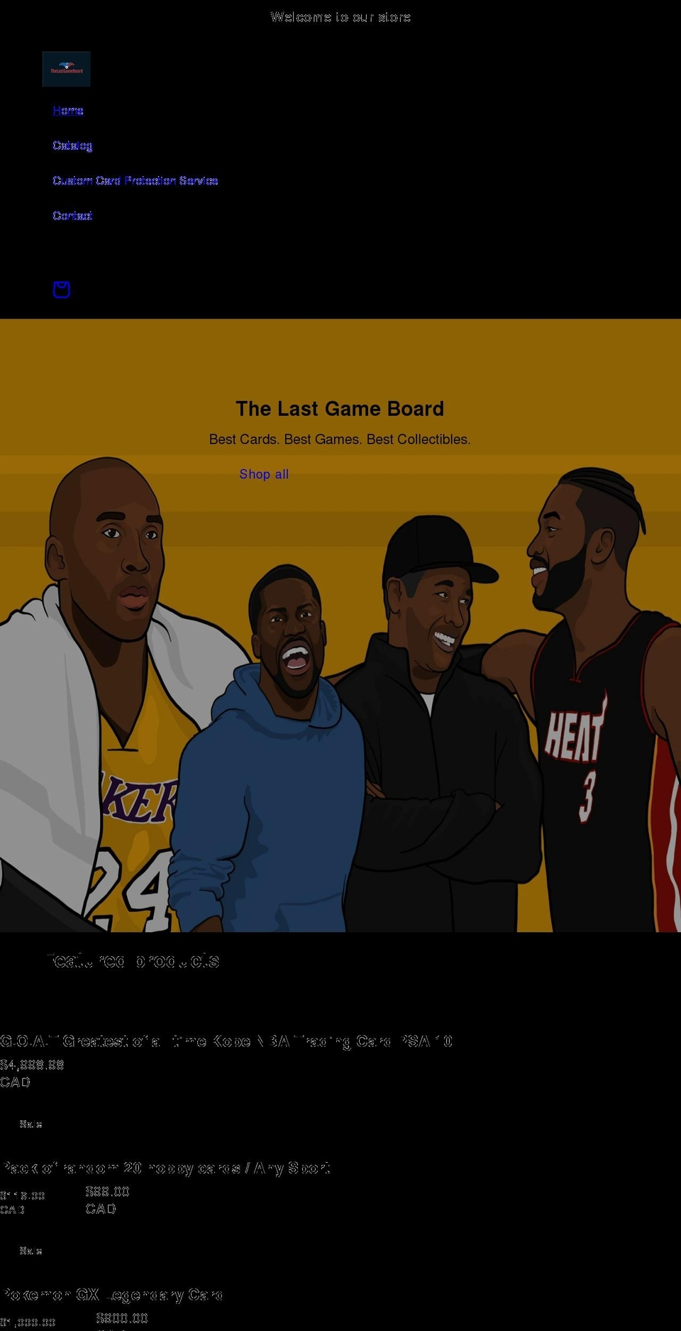 thelastboardgame.com shopify website screenshot