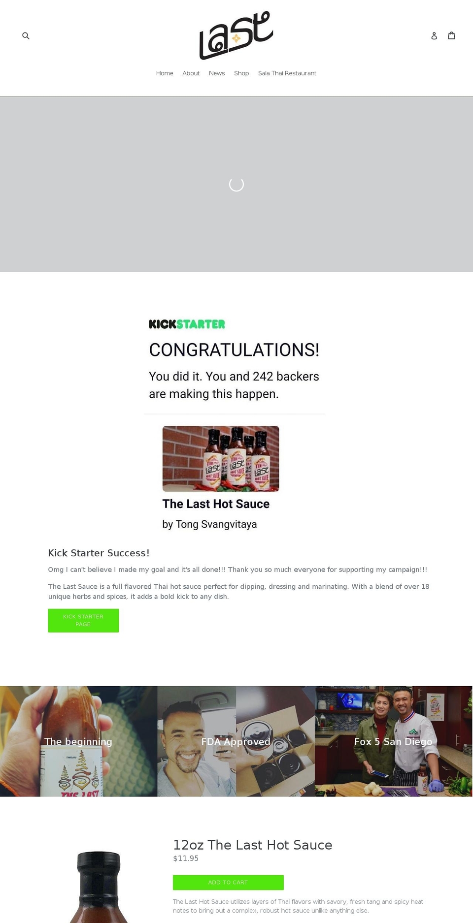 thelasthotsauce.com shopify website screenshot