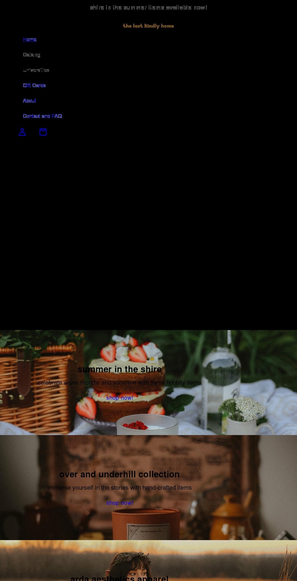 thelastkindlyhomeshop.com shopify website screenshot