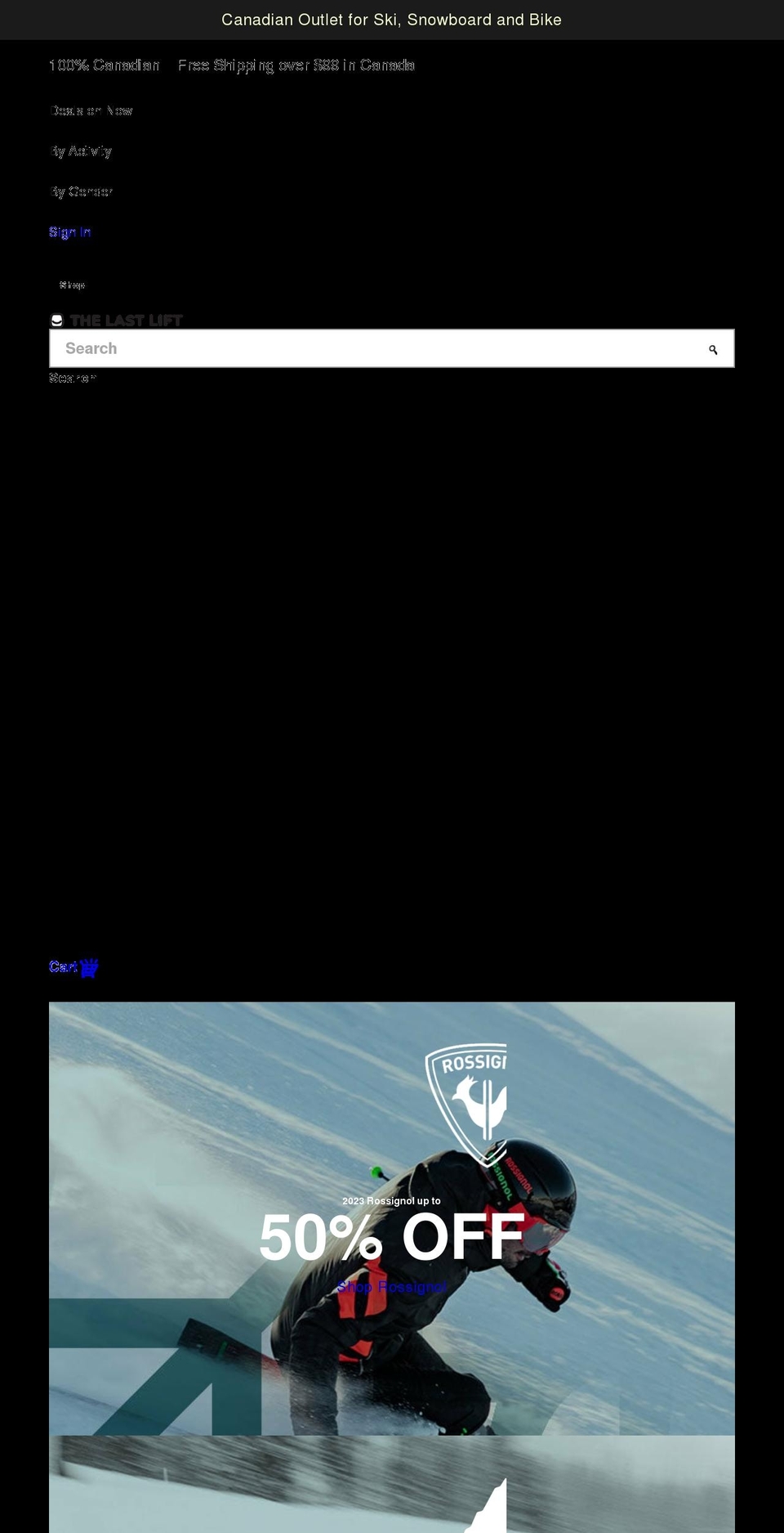 thelastlift.com shopify website screenshot