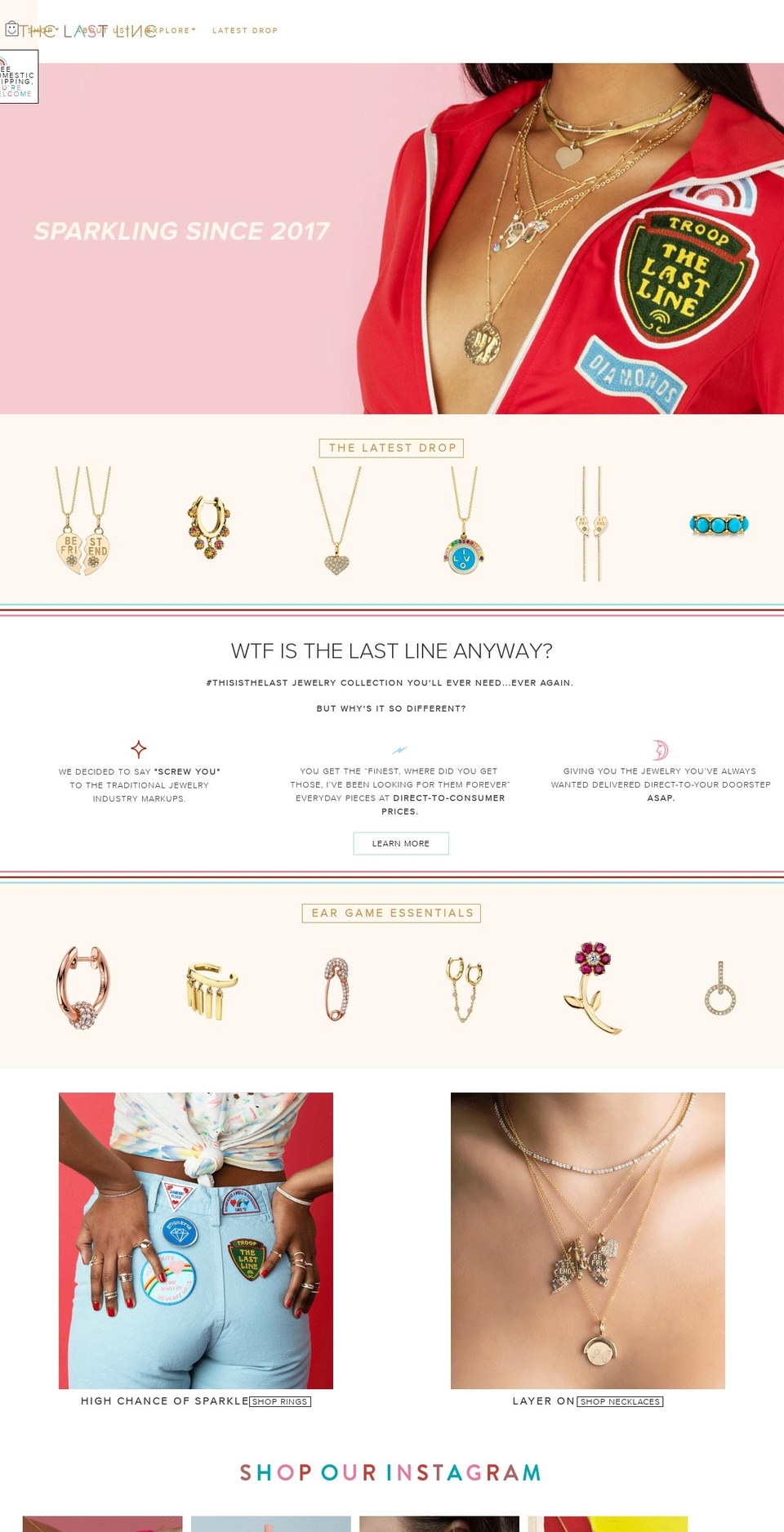 thelastlinela.com — Shopify storefront screenshot