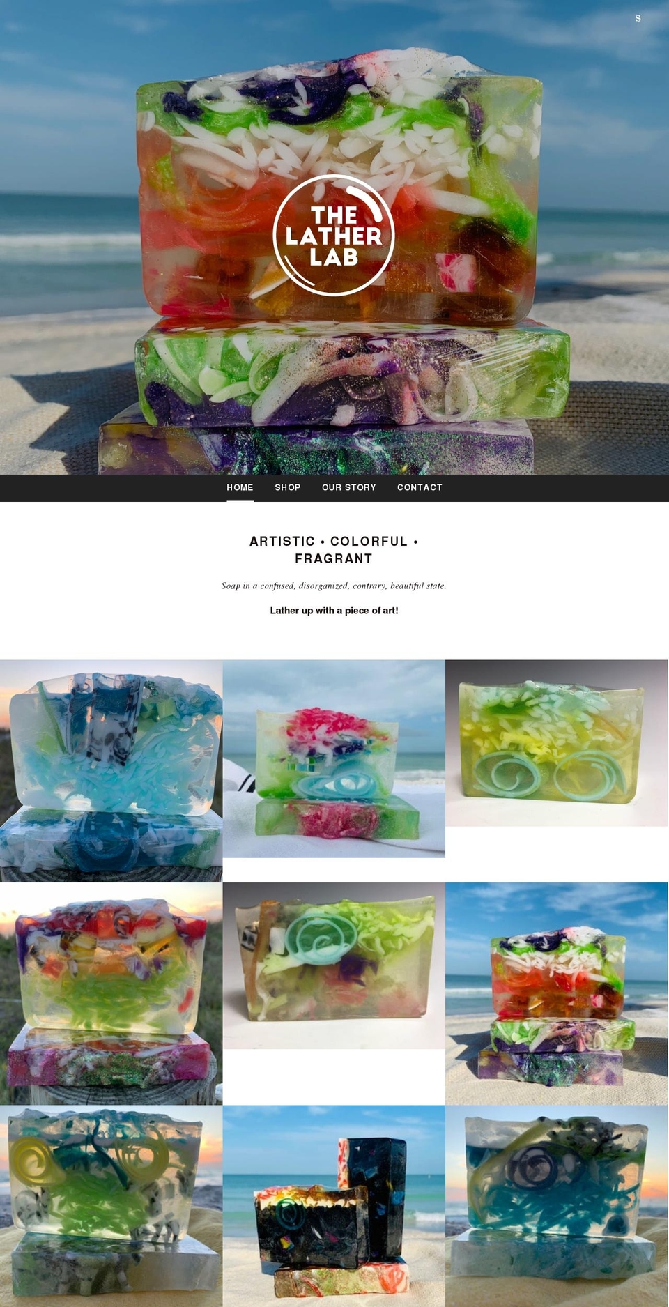 thelatherlab.com shopify website screenshot