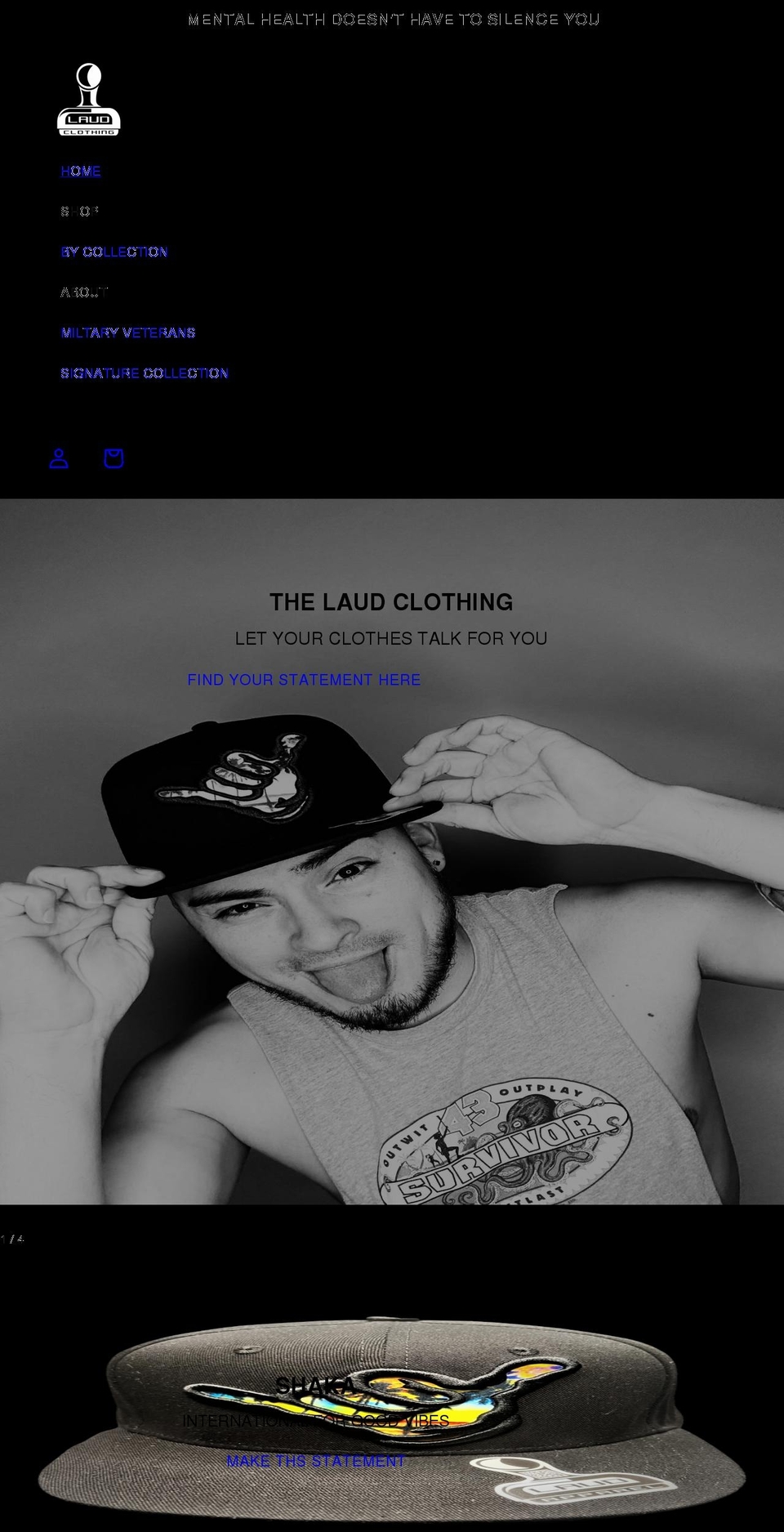 thelaudclothing.com shopify website screenshot