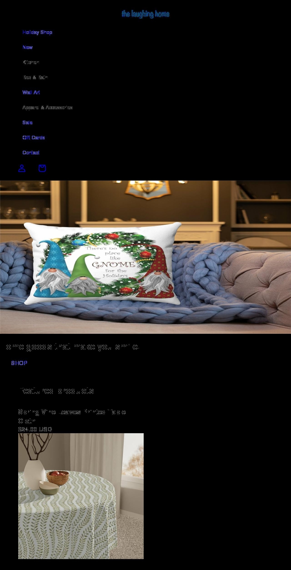 thelaughinghome.com shopify website screenshot