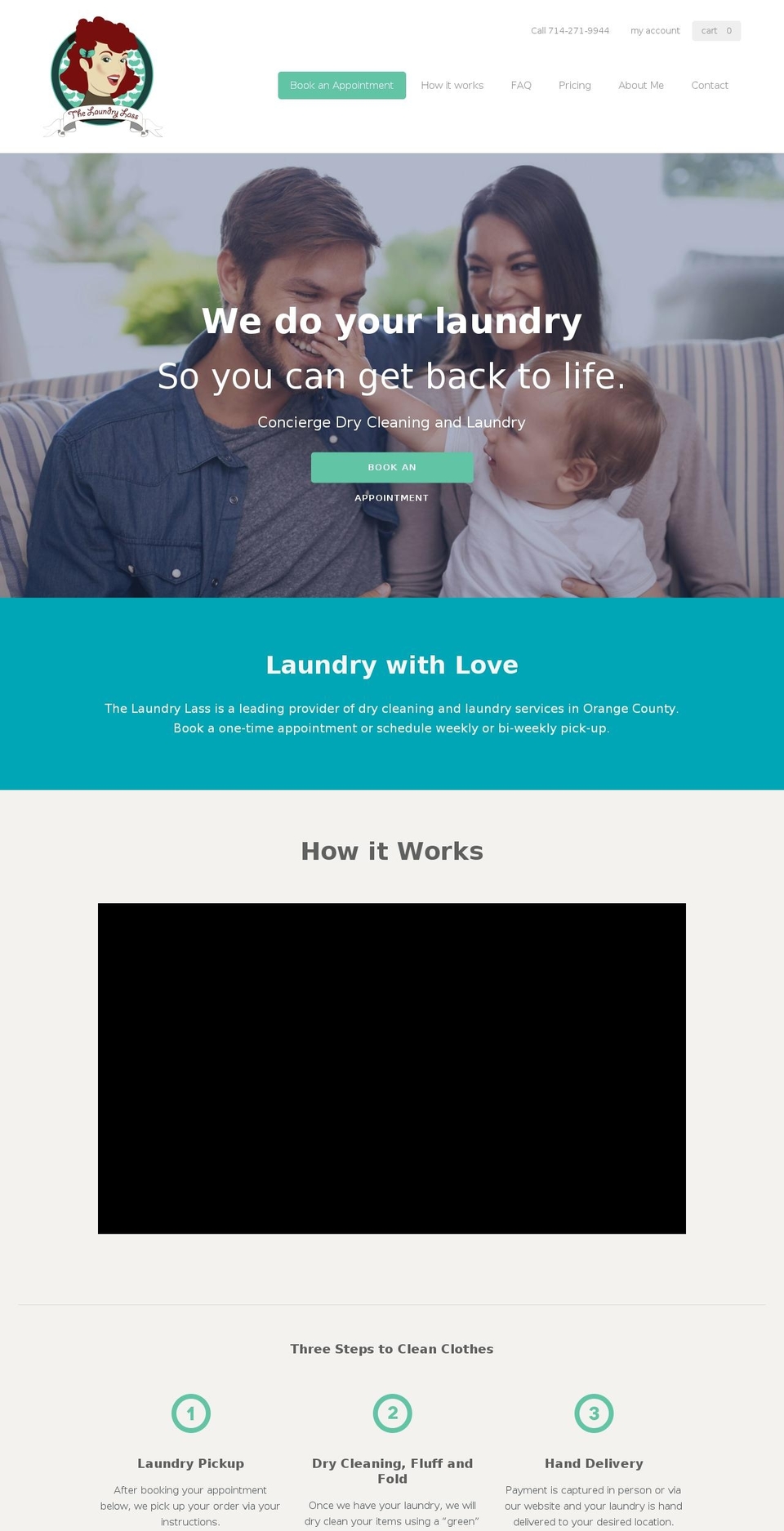 thelaundrylass.com — Shopify storefront screenshot