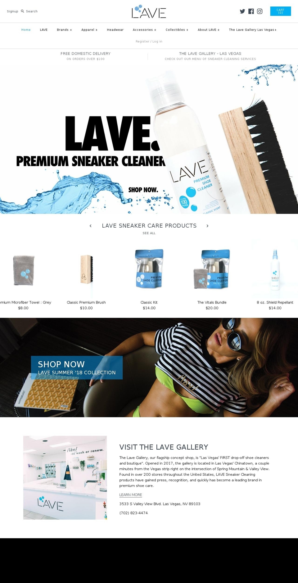 thelavegallery.com — Shopify storefront screenshot
