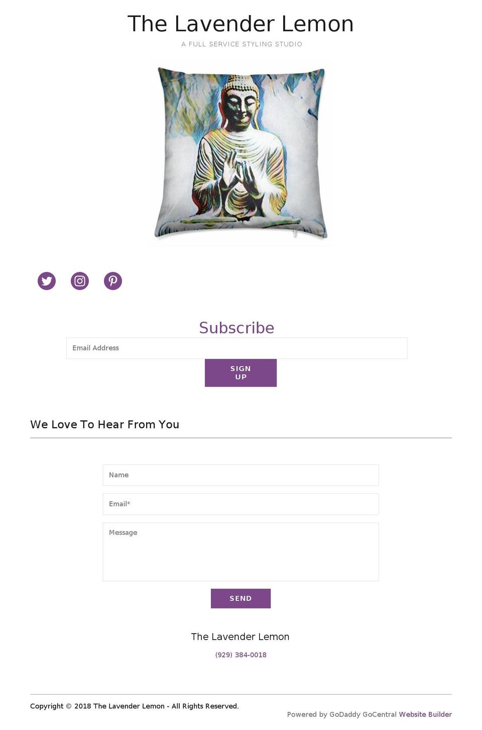 thelavenderlemon.com — Shopify storefront screenshot
