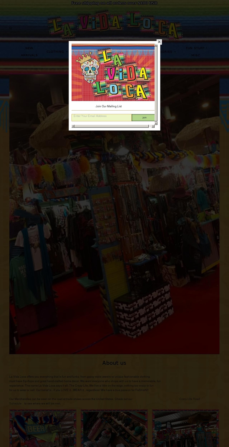 thelavidaloca.com shopify website screenshot