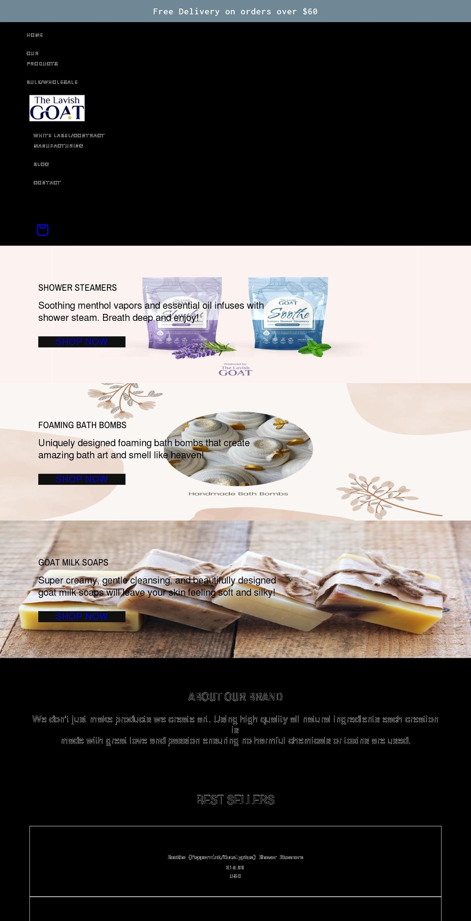 thelavishgoat.com shopify website screenshot