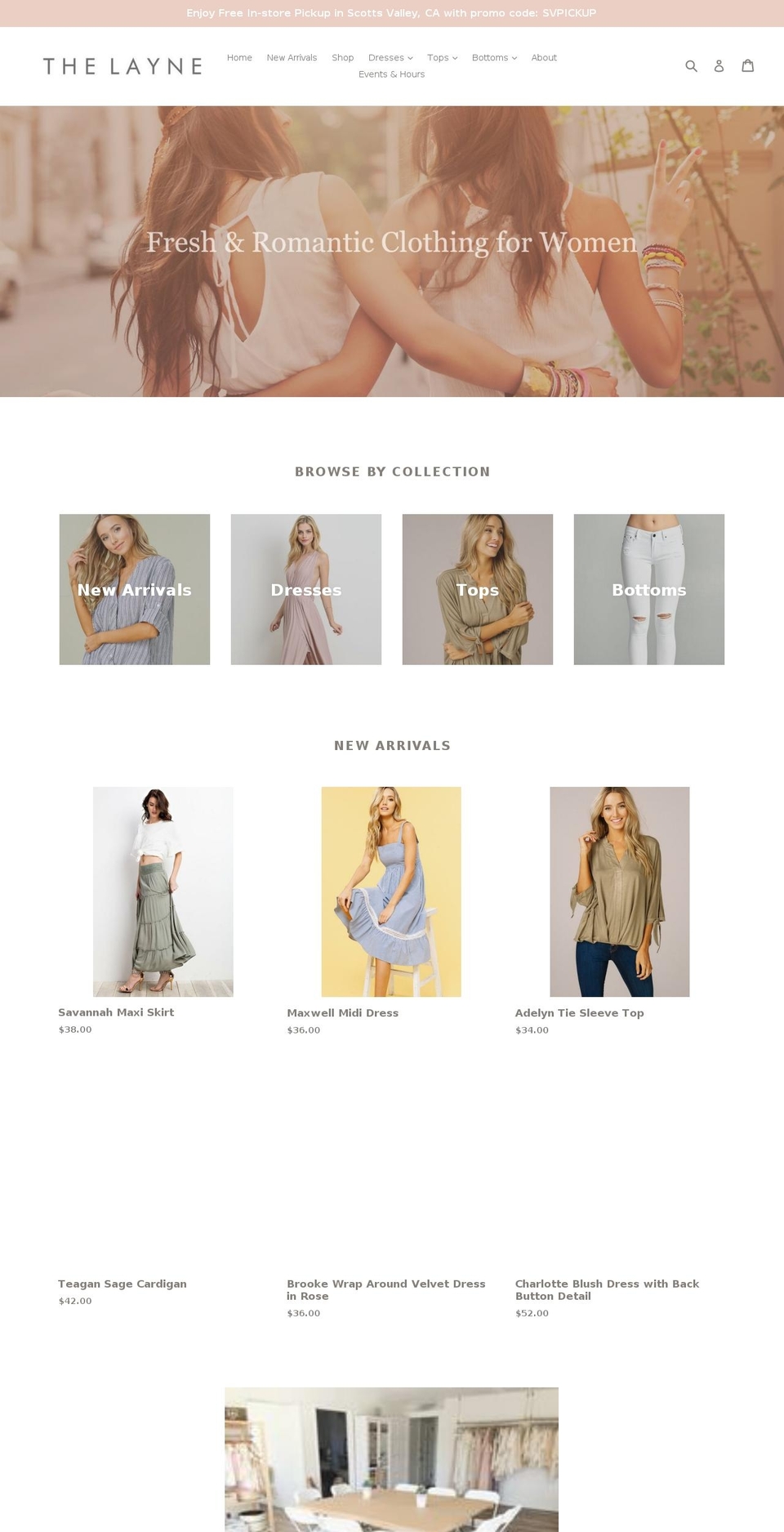 thelayne.com — Shopify storefront screenshot