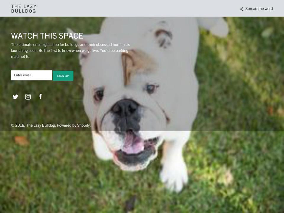 thelazybulldog.com shopify website screenshot