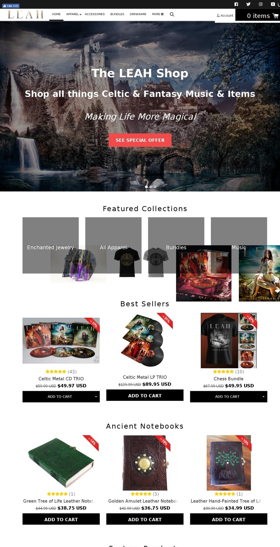 theleahshop.com shopify website screenshot