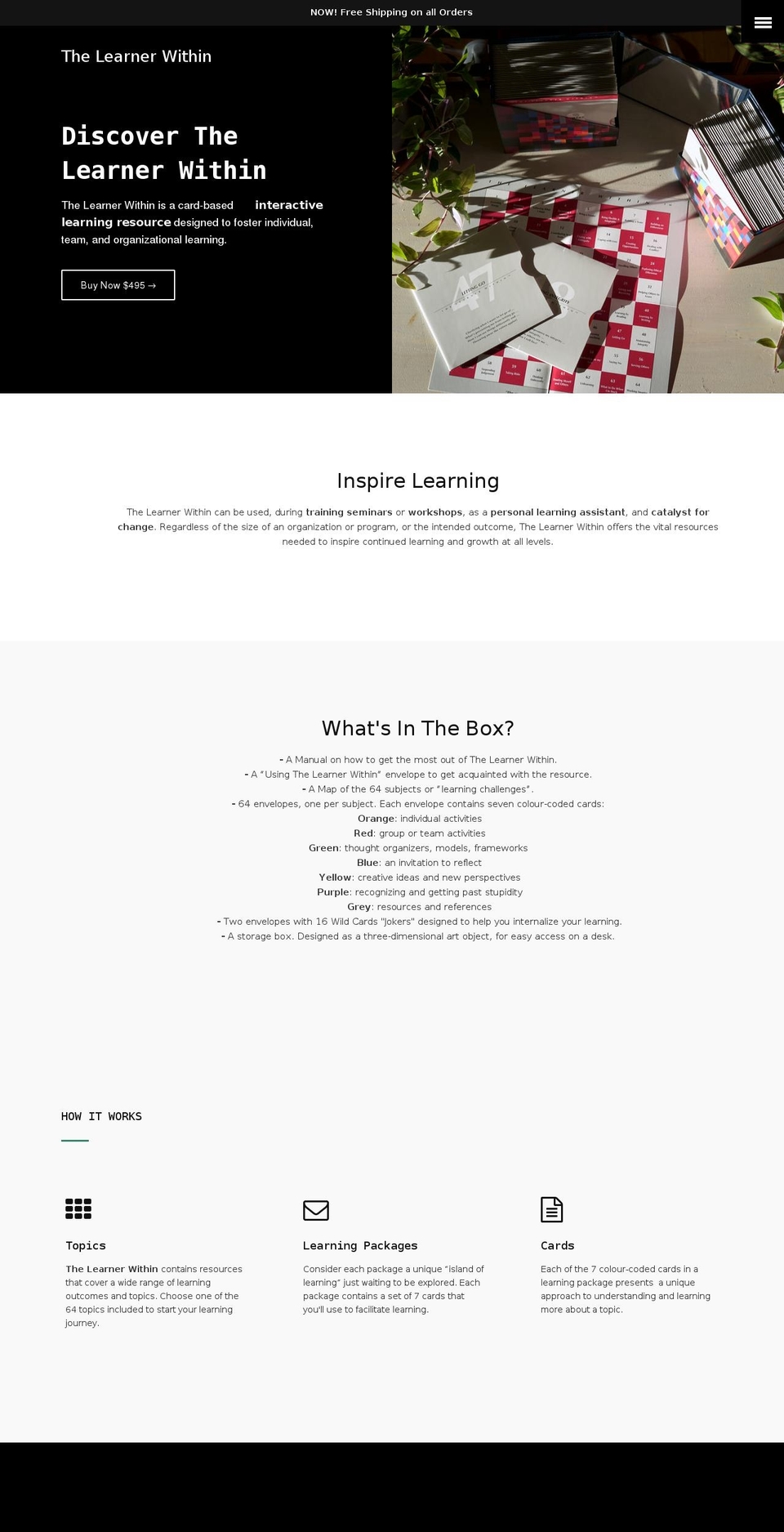 thelearnerwithin.com shopify website screenshot