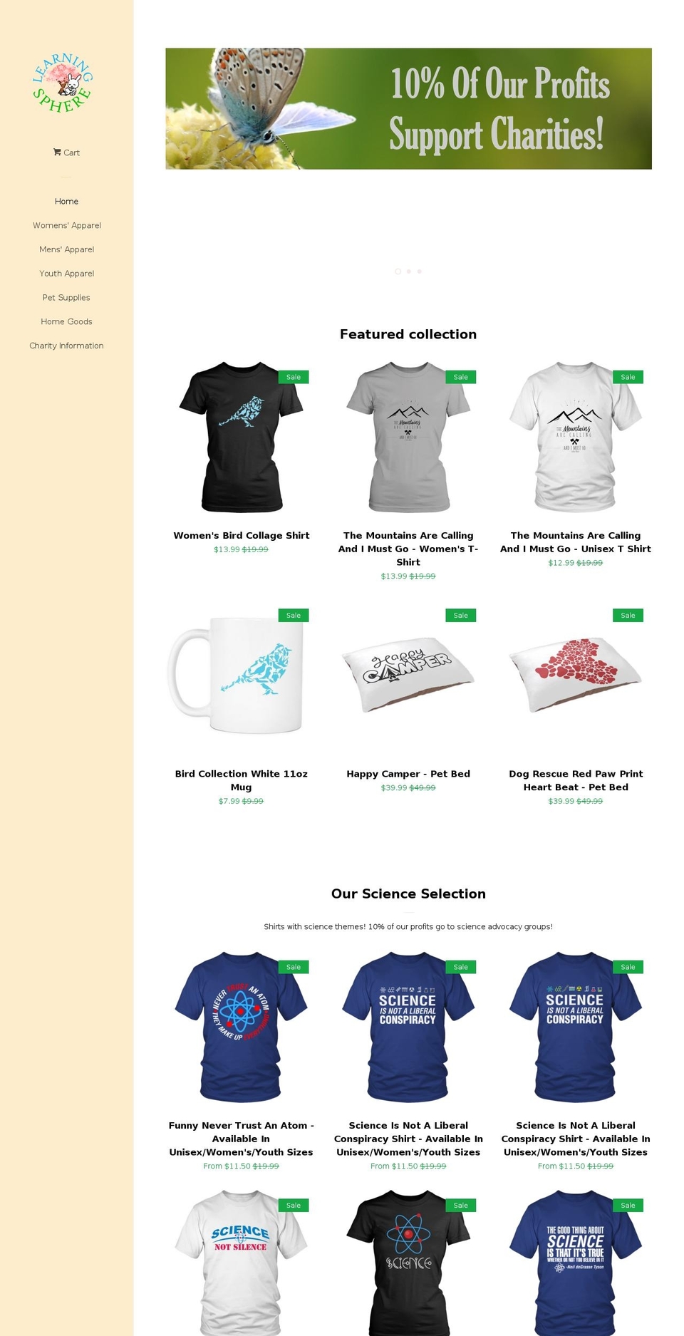 thelearningsphere.com shopify website screenshot