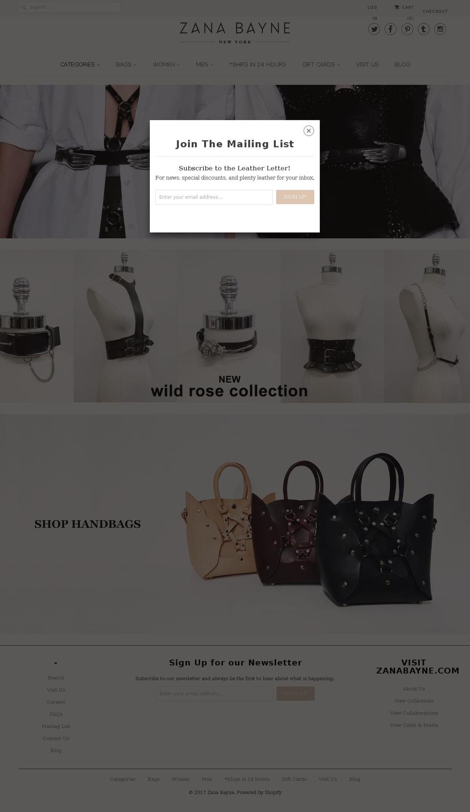 theleathercloset.com shopify website screenshot