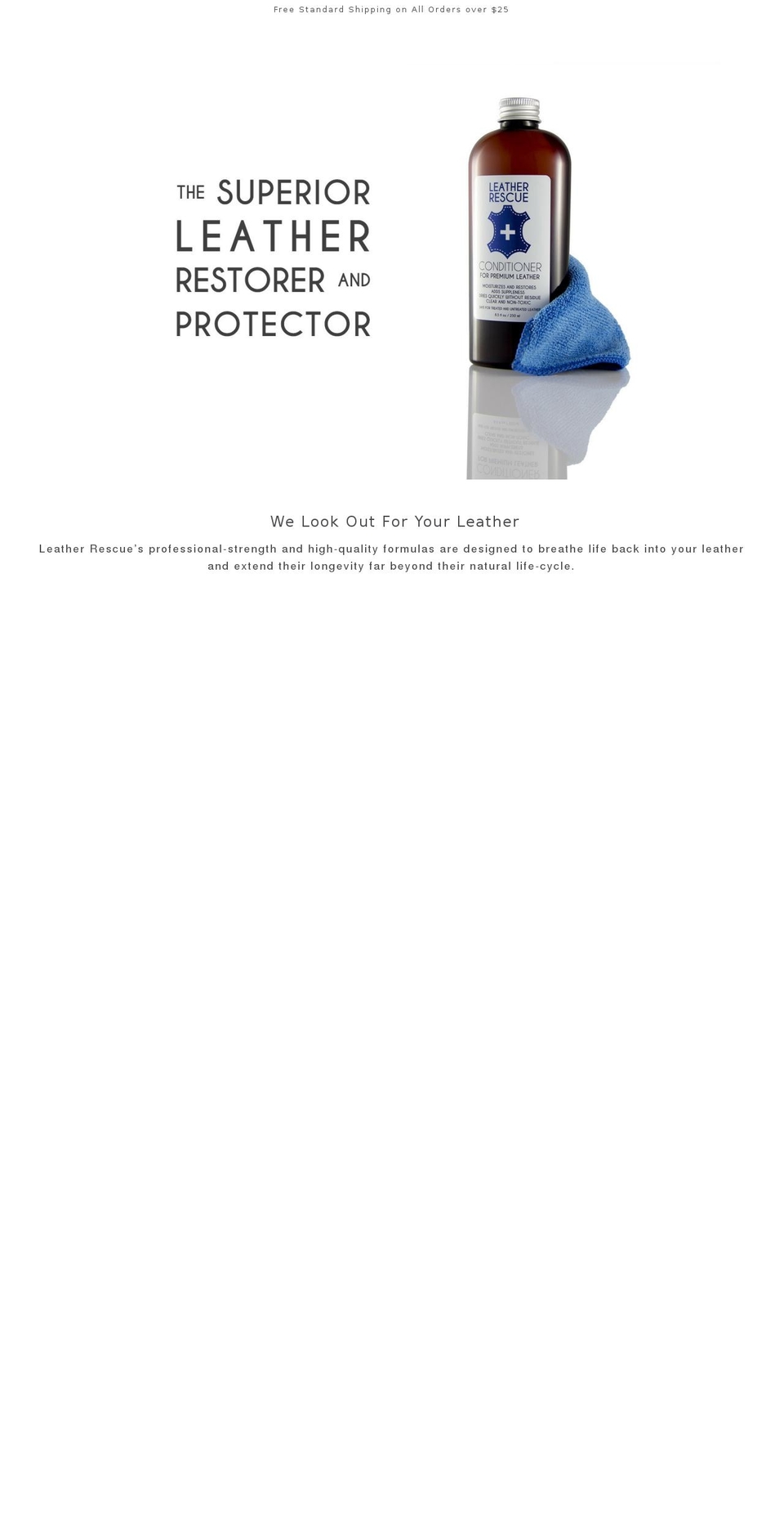 theleatherrescue.com shopify website screenshot