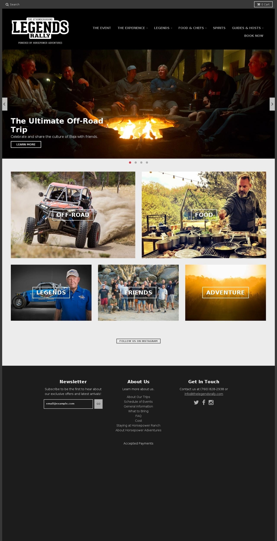 thelegendsrally.com shopify website screenshot