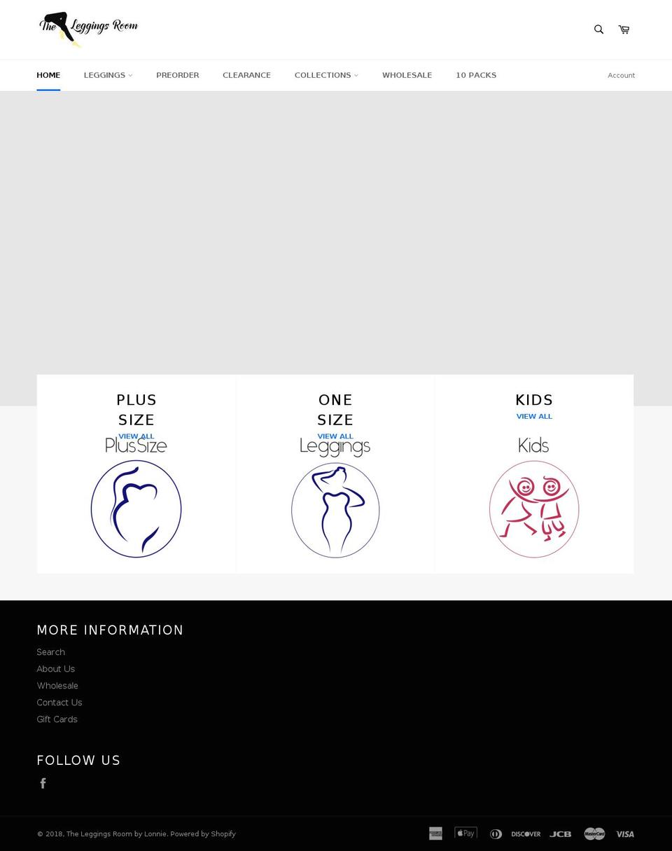 theleggingsroombylonnie.com — Shopify storefront screenshot