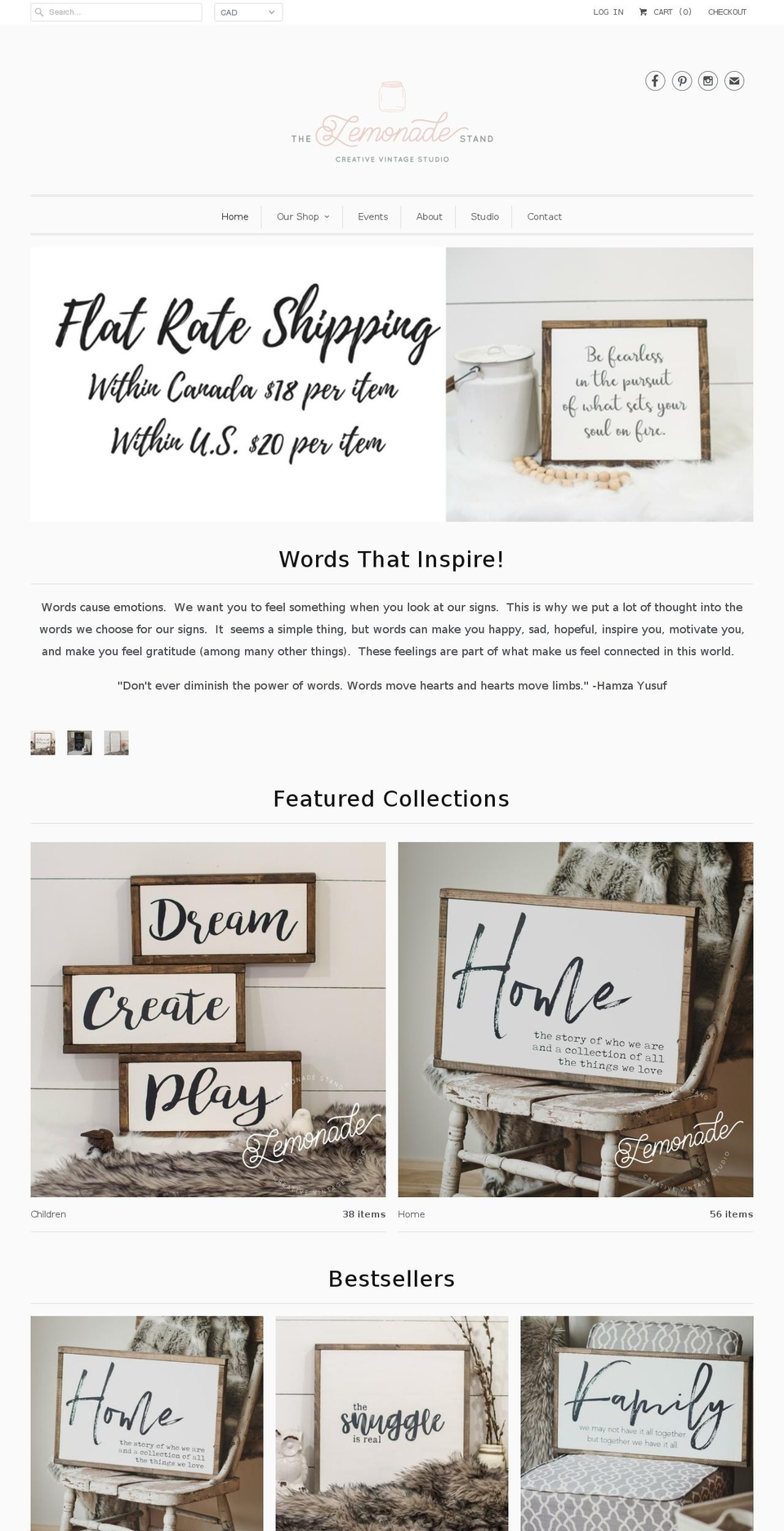 thelemonadestand.ca shopify website screenshot