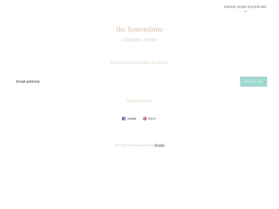 thelemondime.com shopify website screenshot
