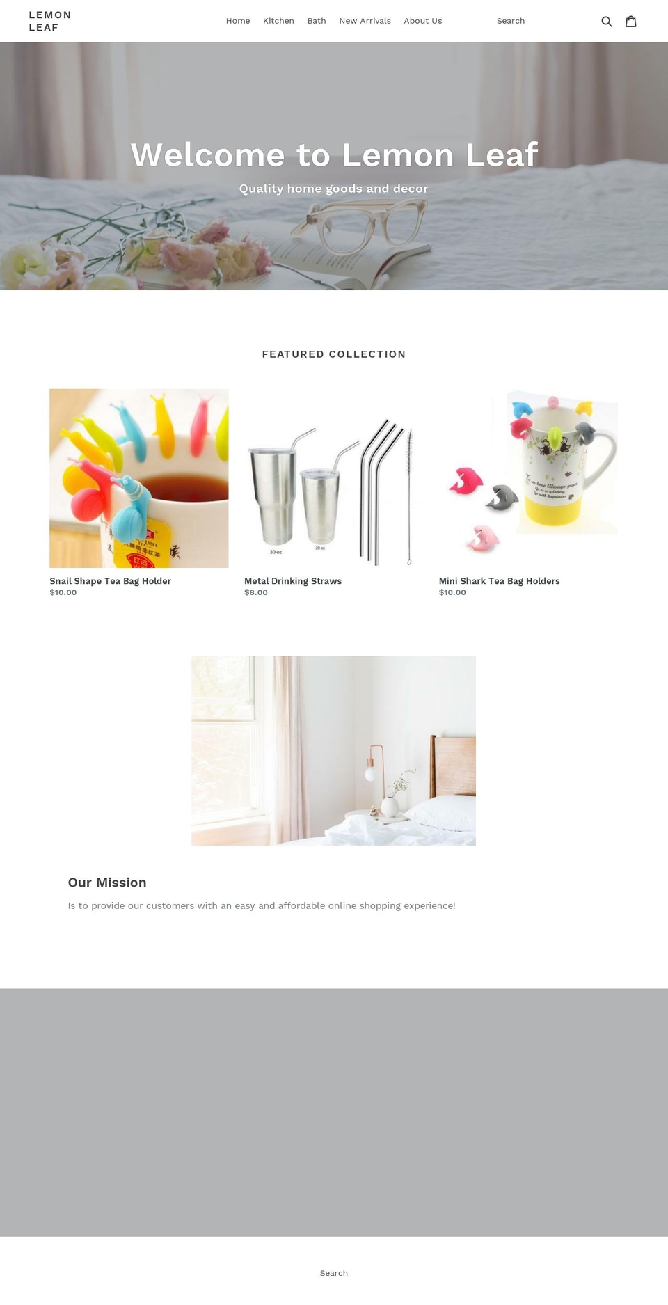 thelemonleafshop.com — Shopify storefront screenshot