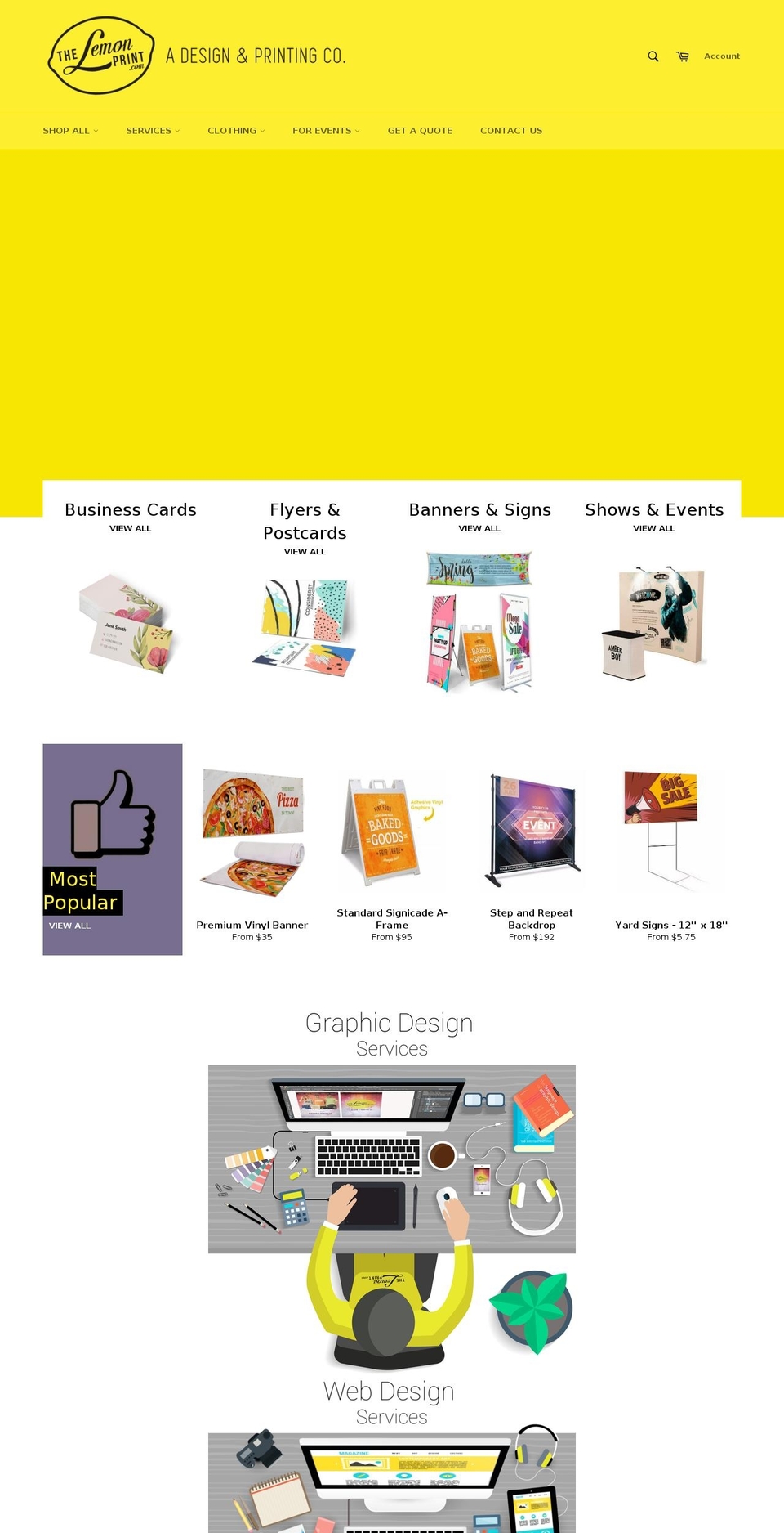 thelemonprint.com — Shopify storefront screenshot