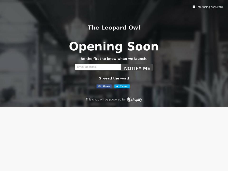 theleopardowl.com — Shopify storefront screenshot