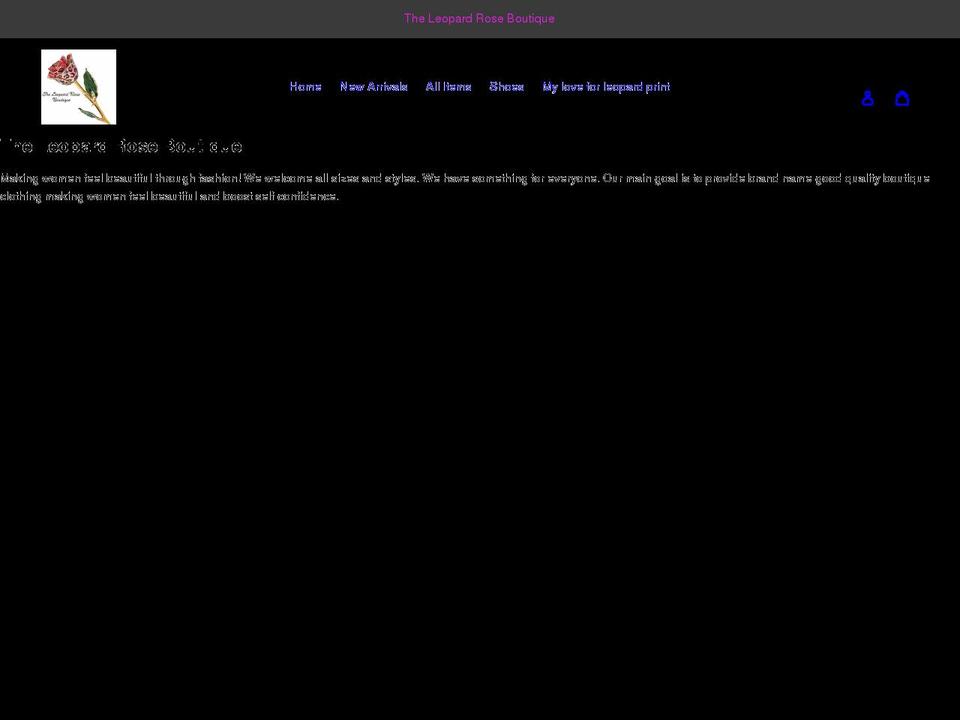 theleopardroseboutique.com — Shopify storefront screenshot