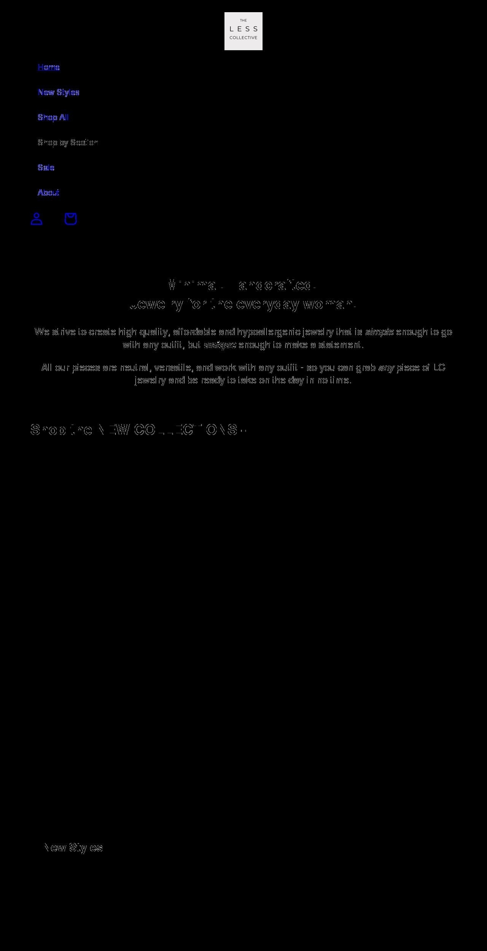 thelesscollective.com shopify website screenshot