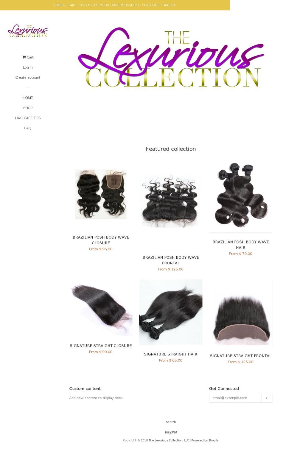 thelexuriouscollection.com — Shopify storefront screenshot
