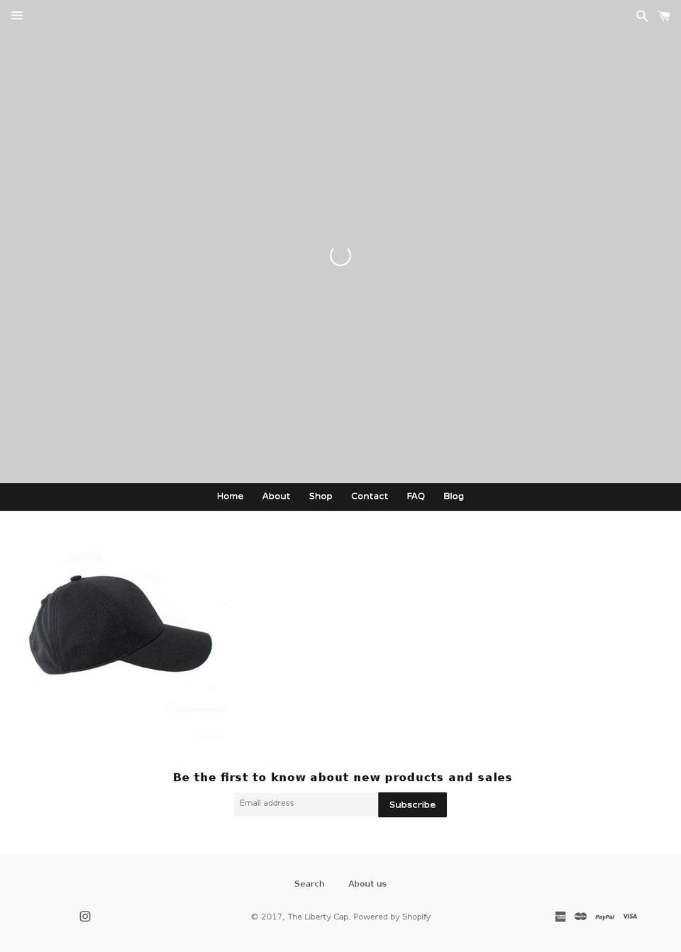thelibertycap.com shopify website screenshot