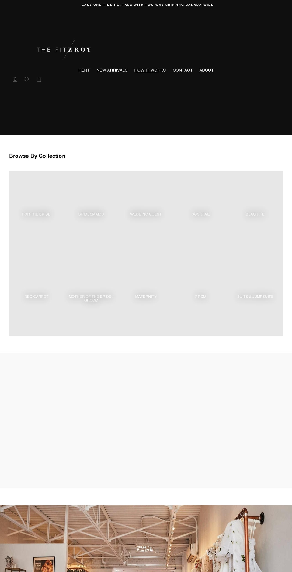 thelibraryrentals.com — Shopify storefront screenshot