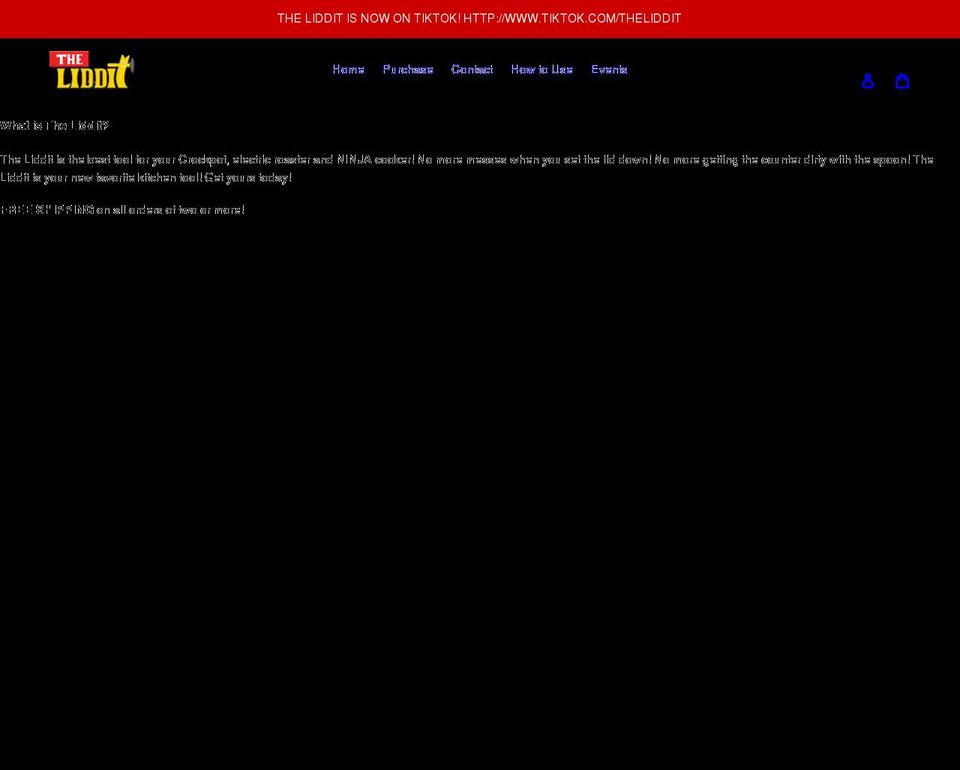 theliddit.com shopify website screenshot
