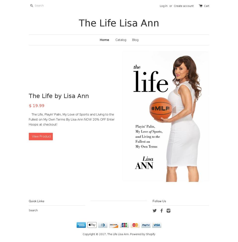 thelifelisaann.com shopify website screenshot