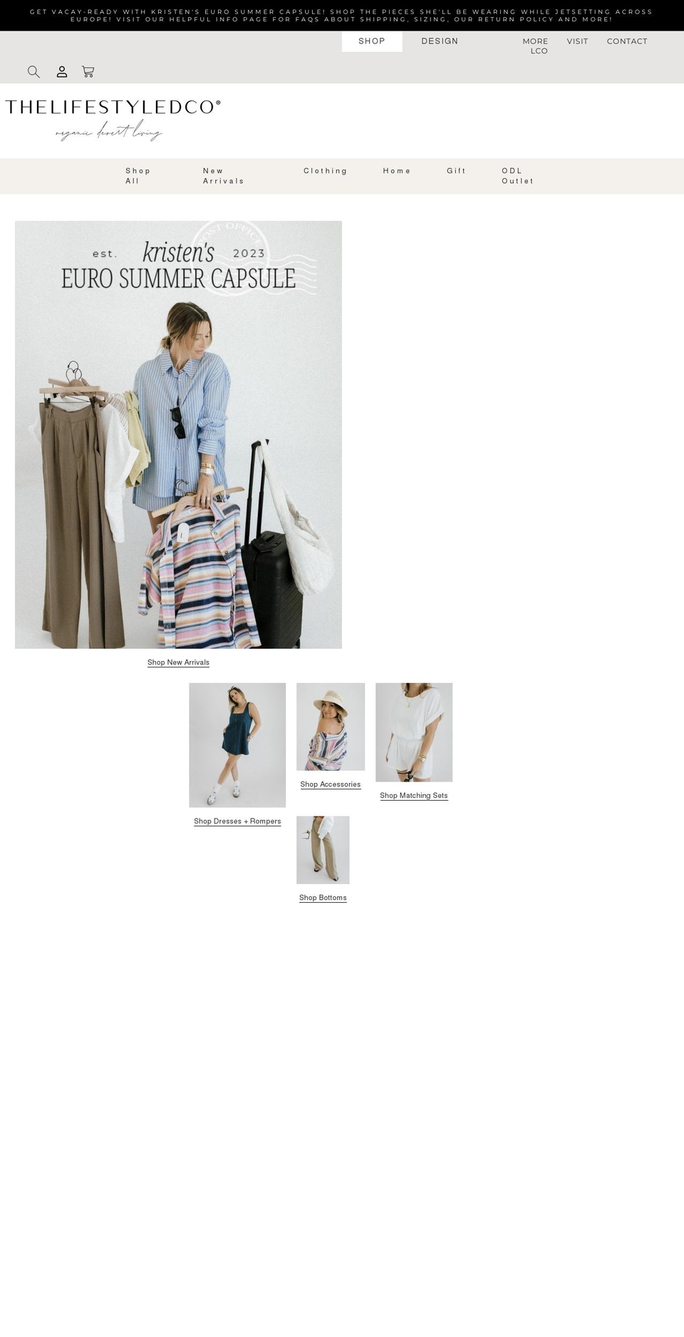 thelifestyledcoshop.com — Shopify storefront screenshot