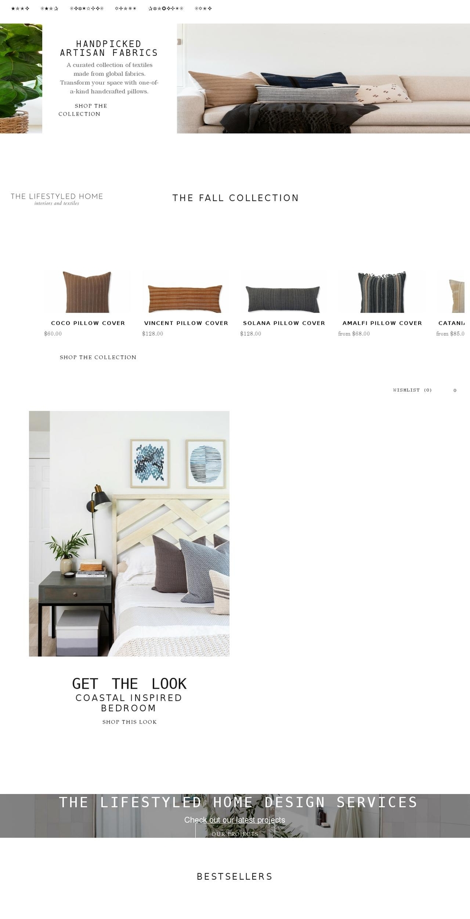 thelifestyledhome.com shopify website screenshot