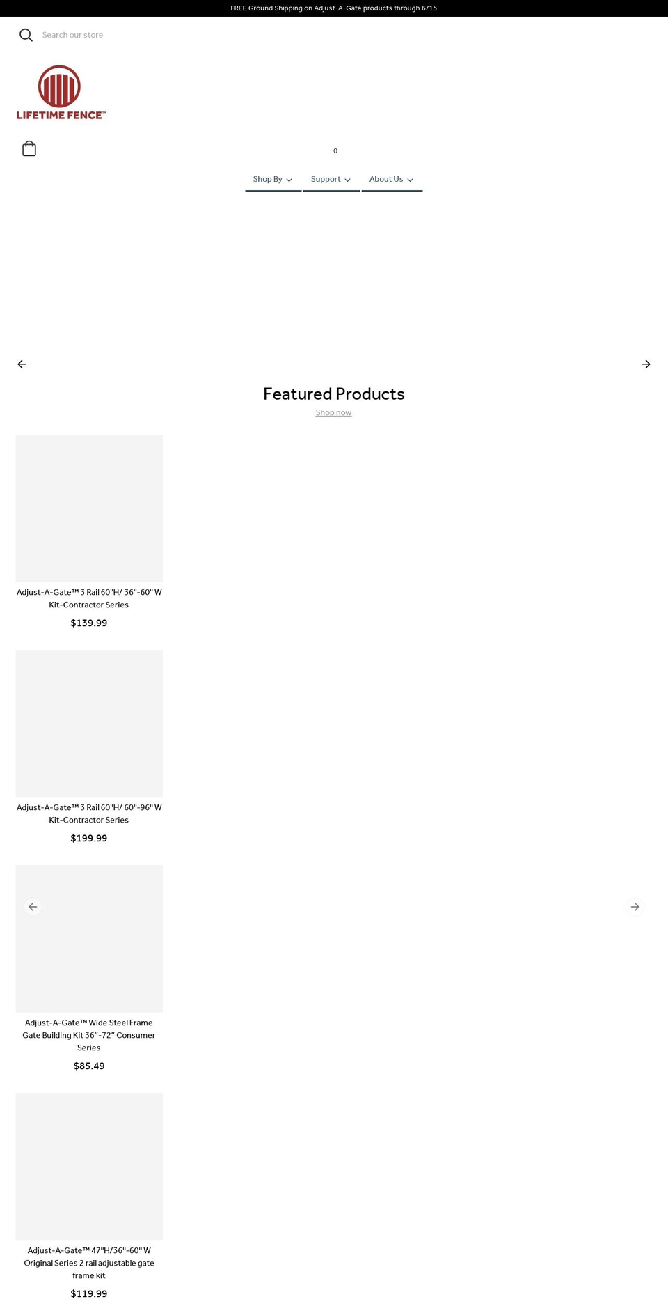 thelifetimefence.com shopify website screenshot
