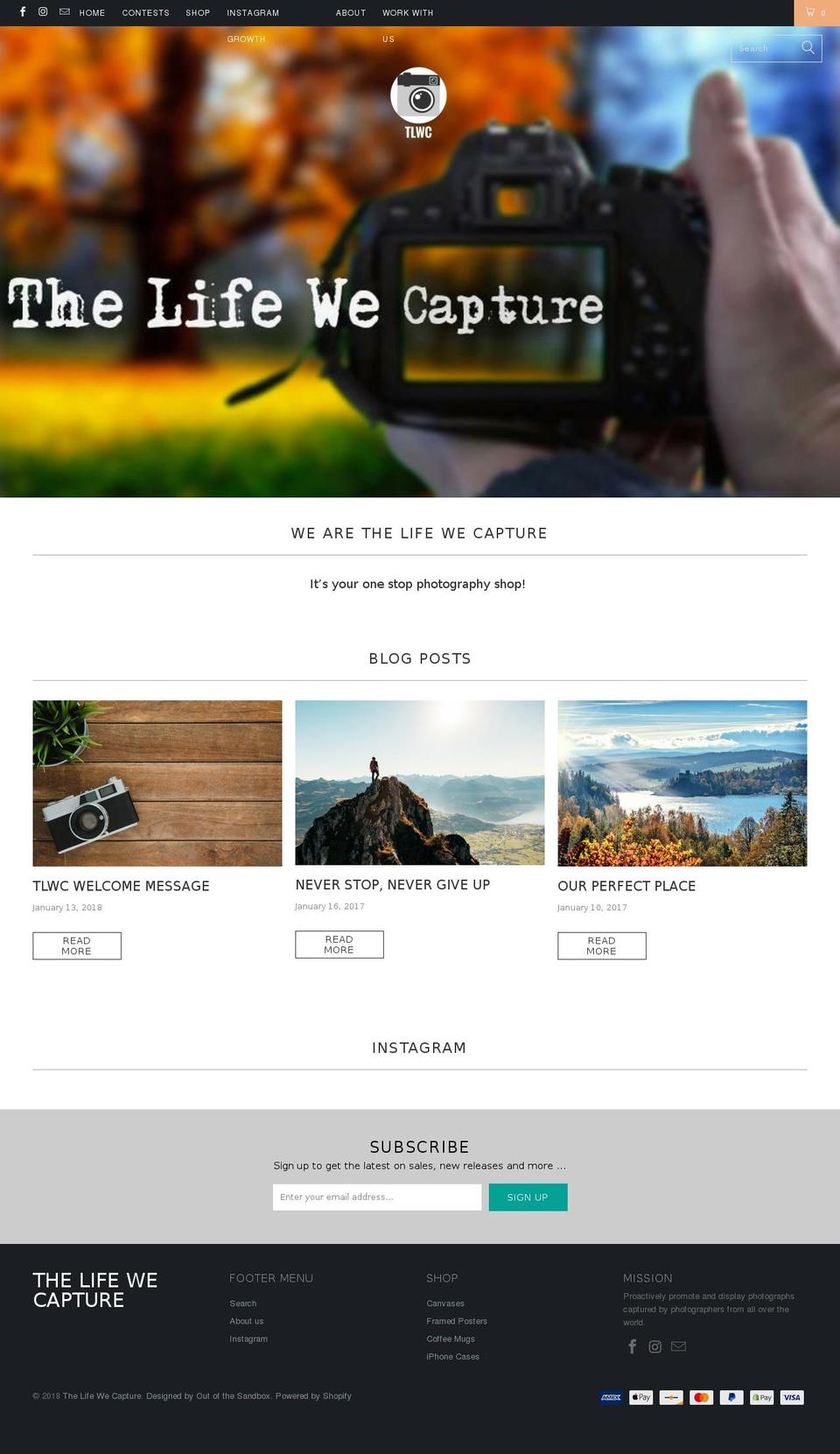 turbo-1 Shopify theme site example thelifewecapture.com