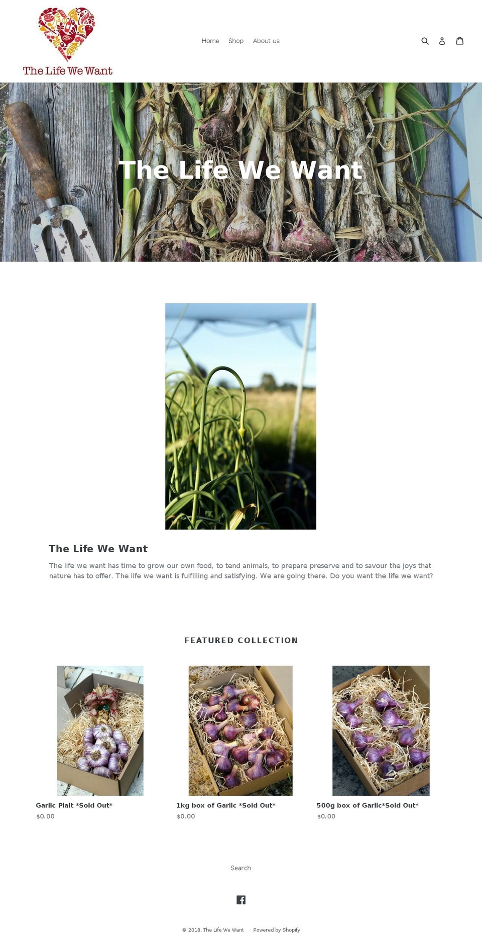 thelifewewant.com.au shopify website screenshot