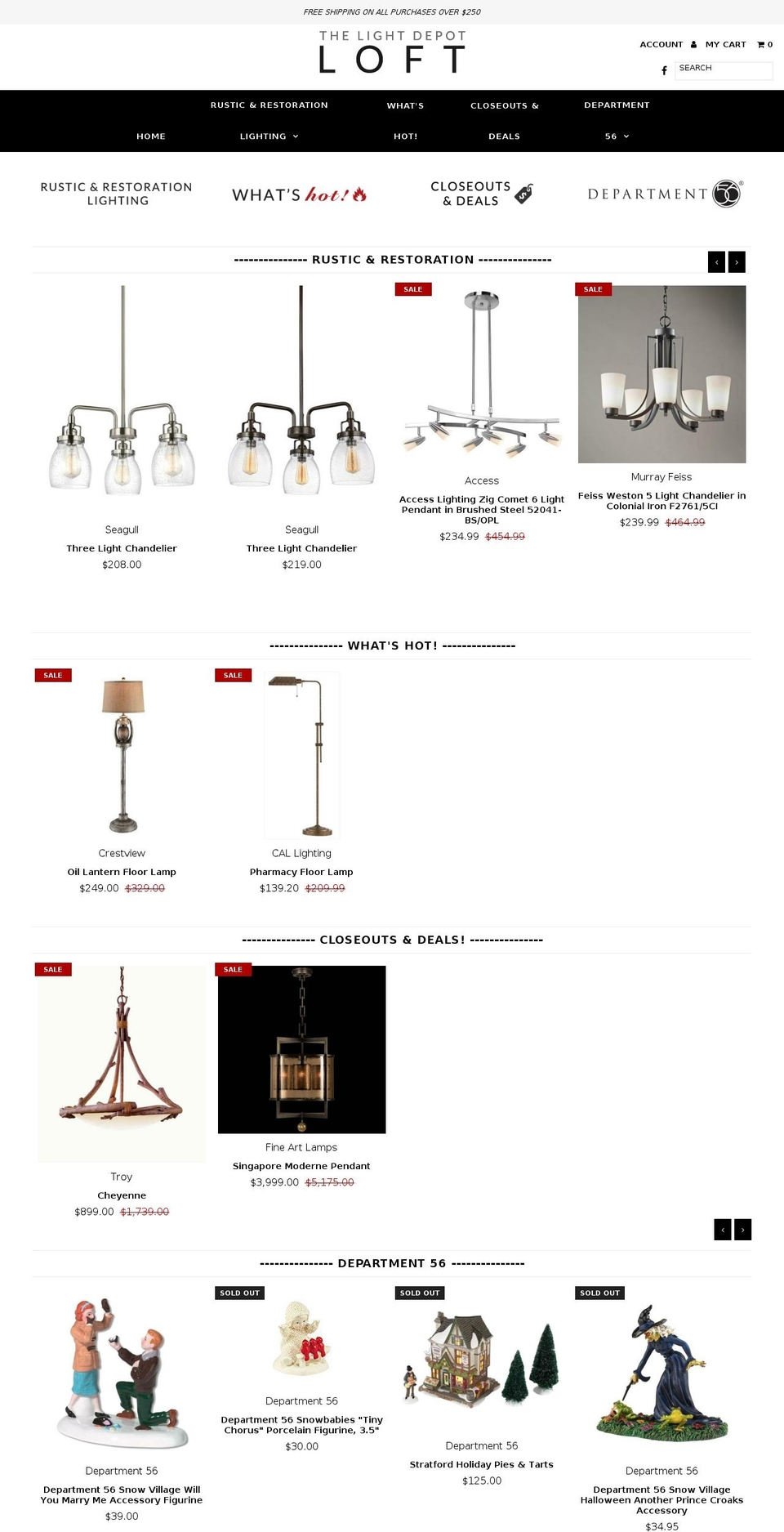 thelightdepotloft.com shopify website screenshot