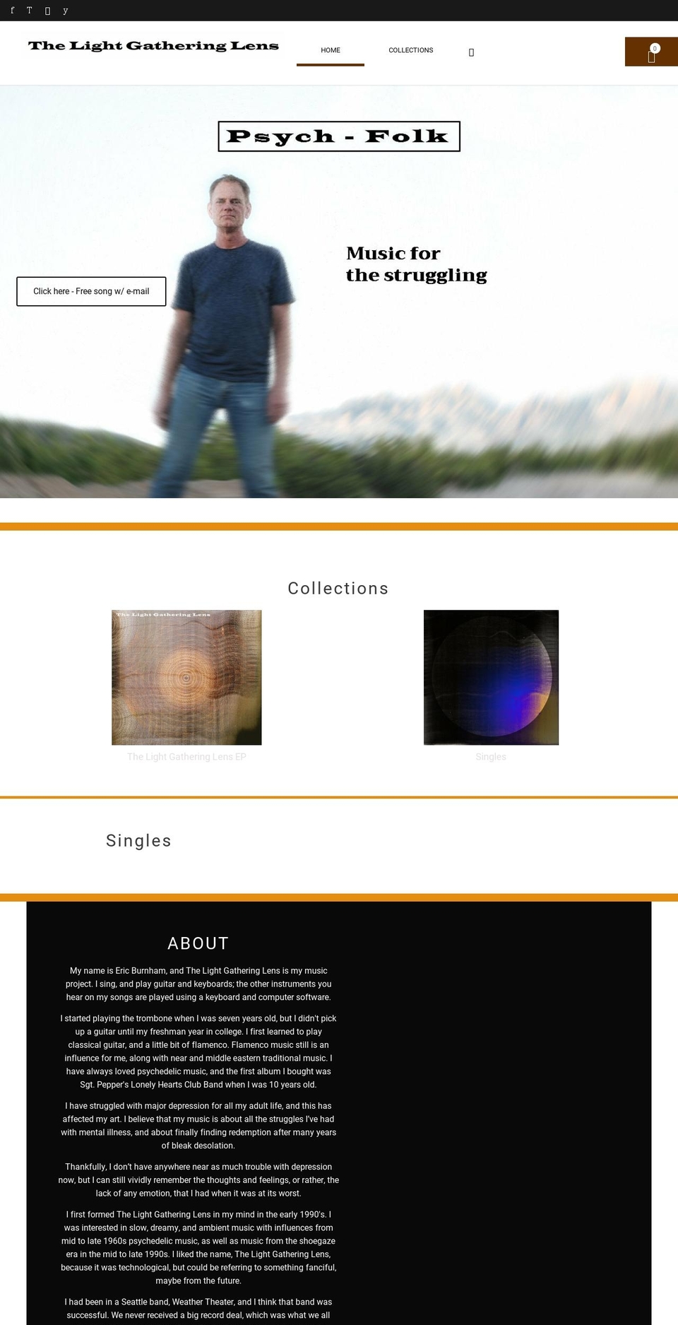 konversion-theme Shopify theme site example thelightgatheringlensmusic.com