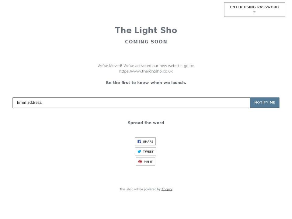 thelightsho.com — Shopify storefront screenshot