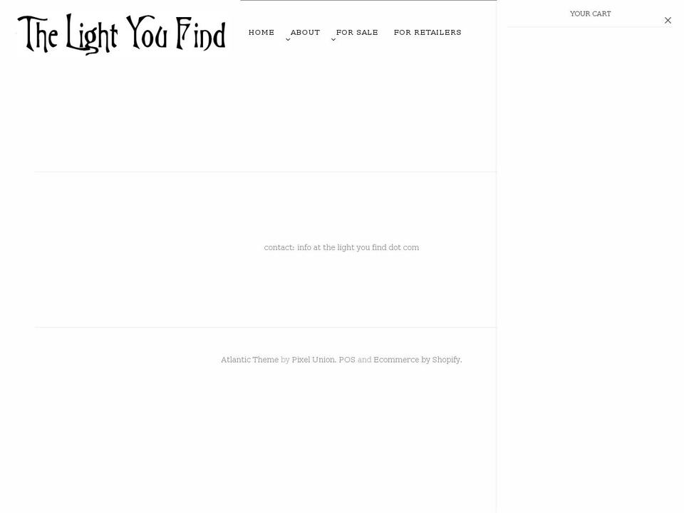 thelightyoufind.com shopify website screenshot