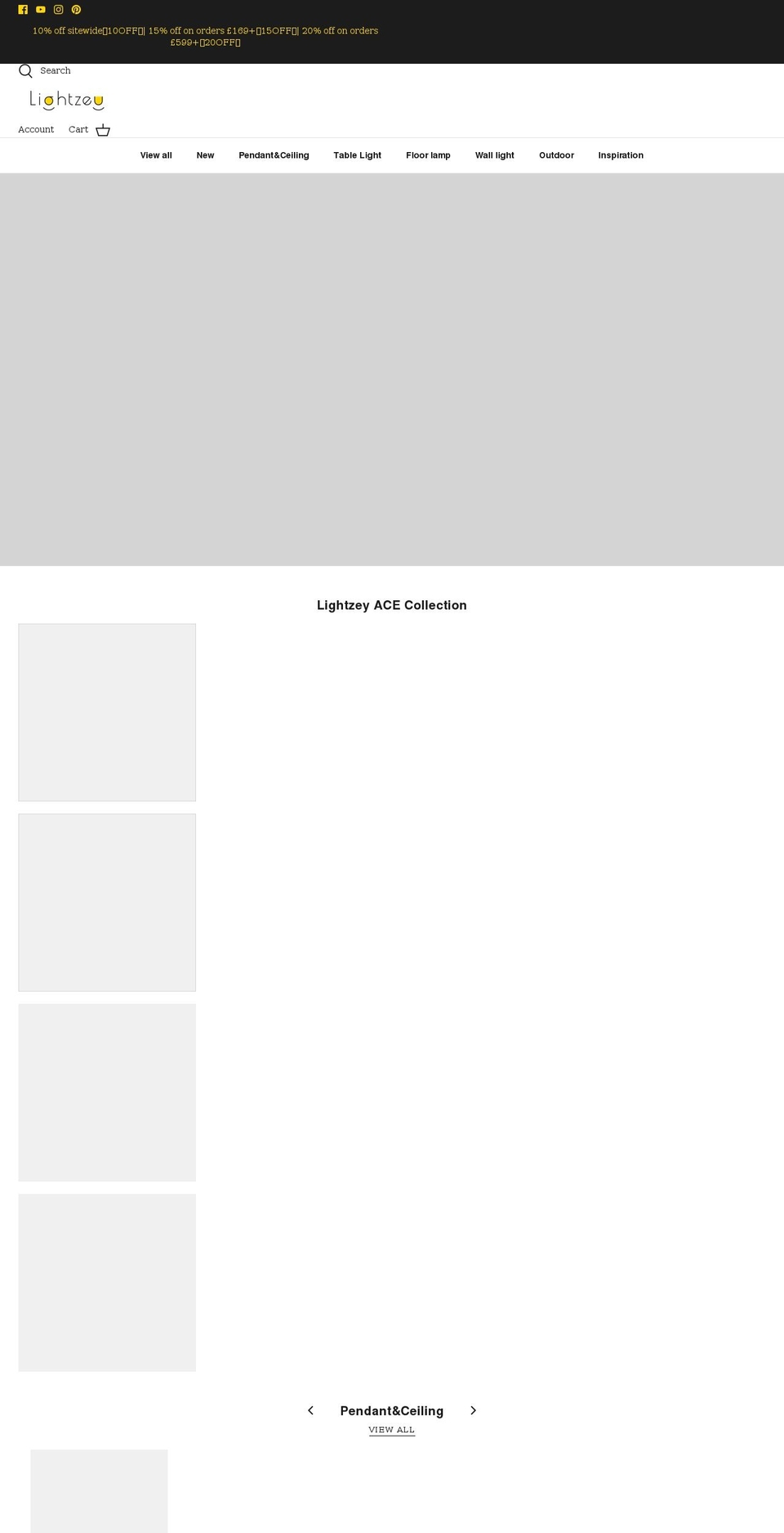 thelightzey.com shopify website screenshot