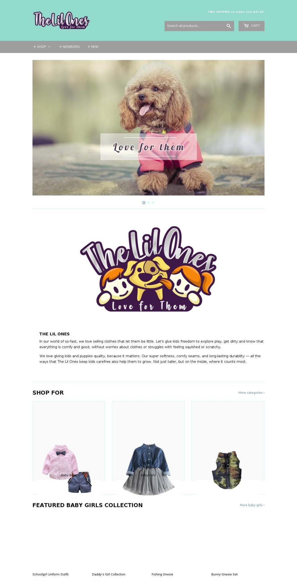 thelilones.com — Shopify storefront screenshot