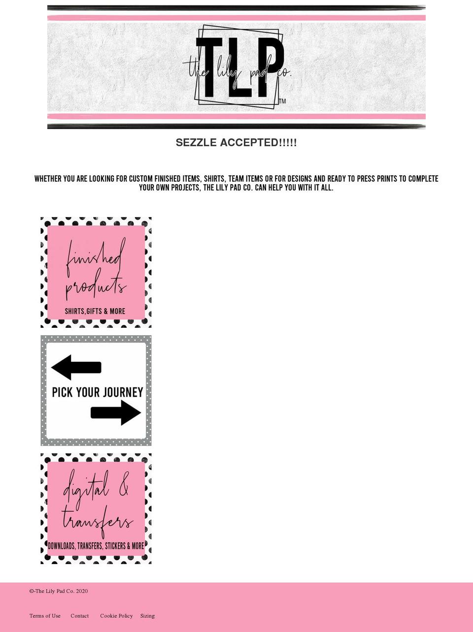 thelilypadgifts.com — Shopify storefront screenshot