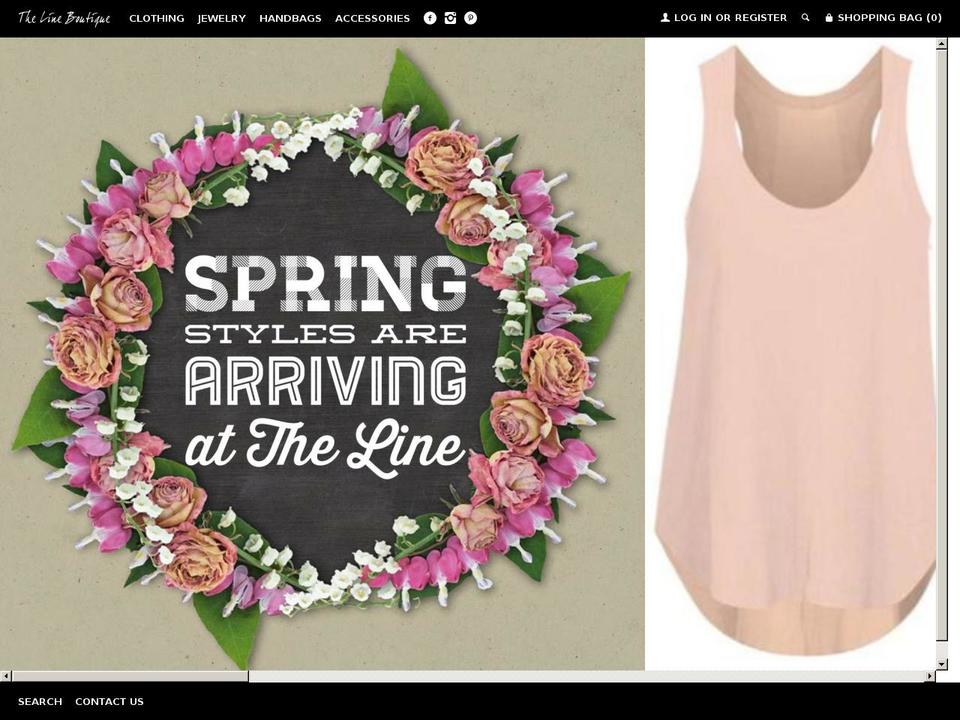 thelineboutique.com shopify website screenshot