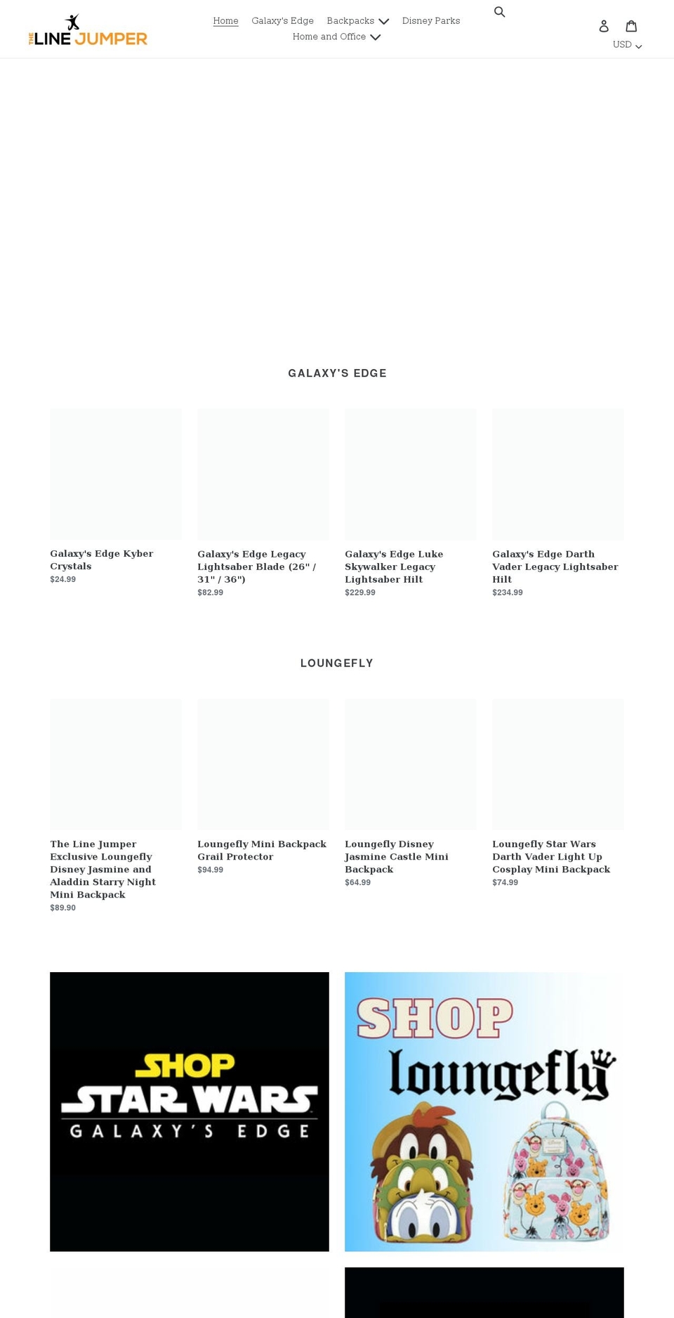 thelinejumper.com shopify website screenshot