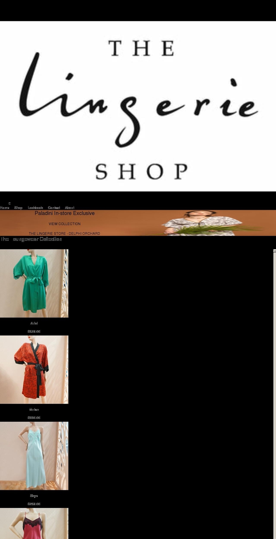 thelingerieshop.com.sg shopify website screenshot