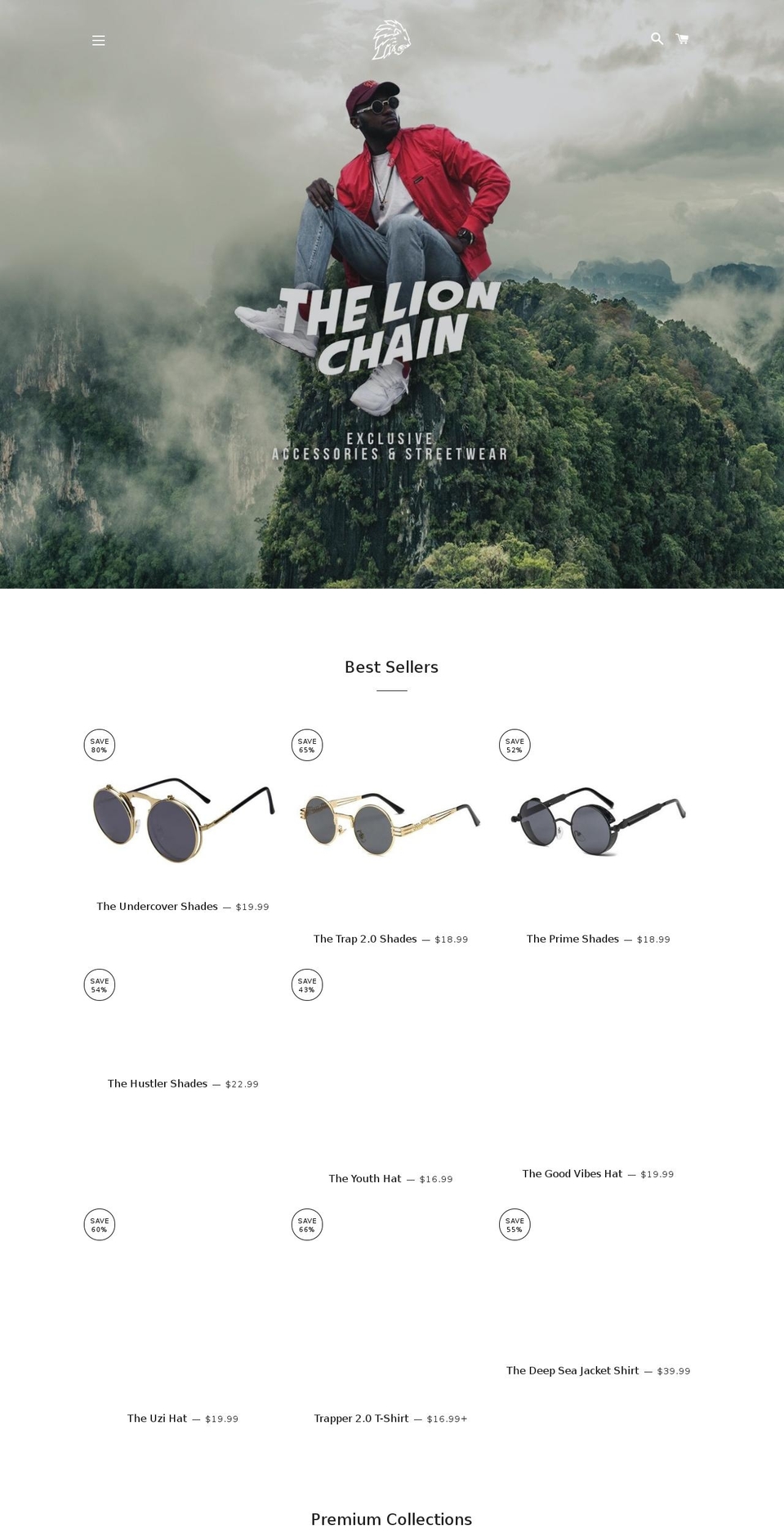 thelionchain.com shopify website screenshot